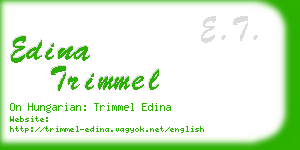 edina trimmel business card